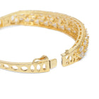 CZ Round Cut Glam Bracelet Kada - Gold