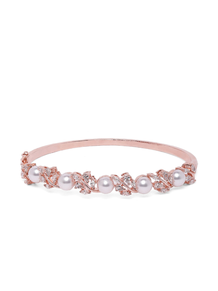 Lustrous Pearl & Crystal Fusion Kada