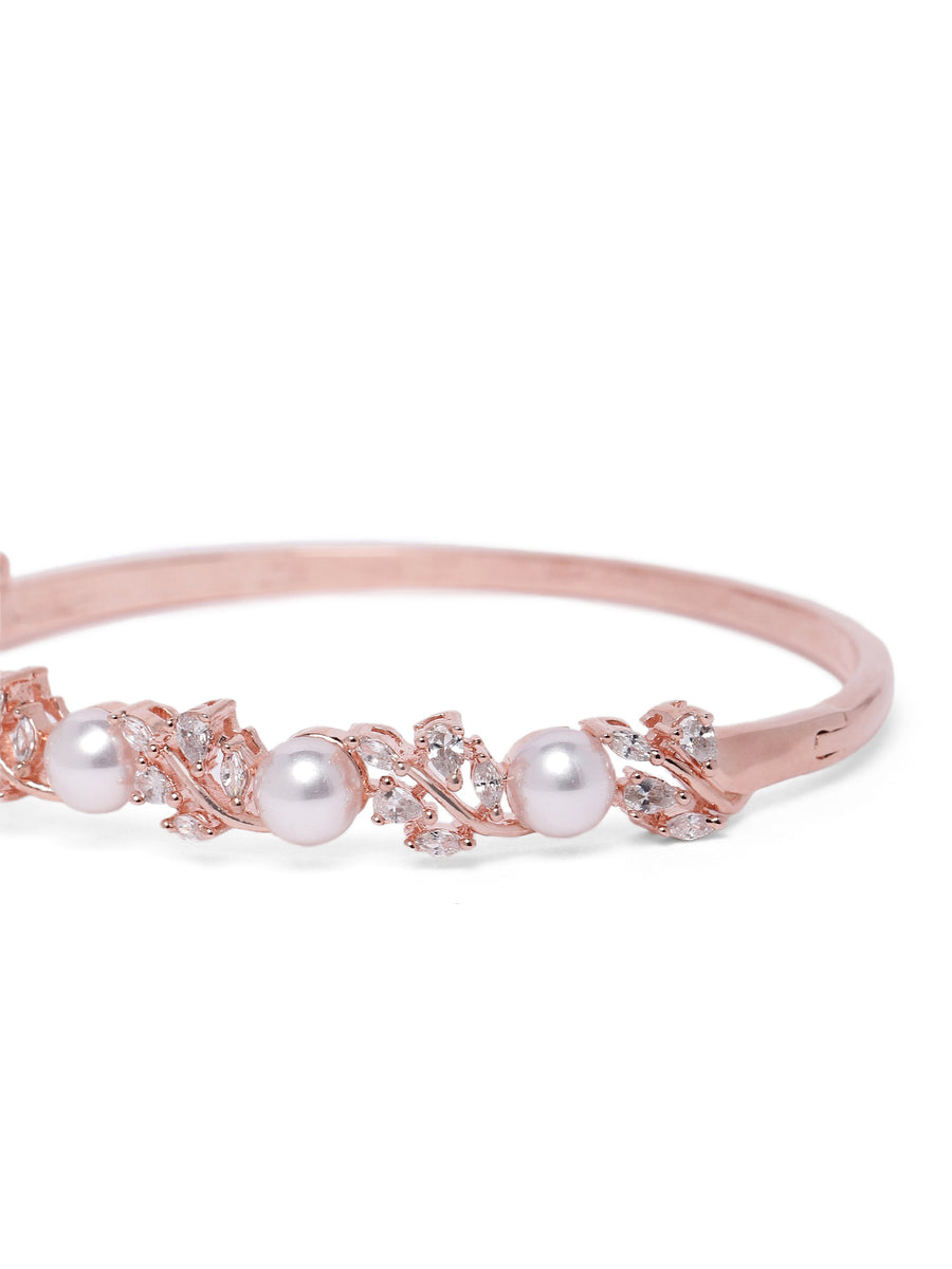 Lustrous Pearl & Crystal Fusion Kada