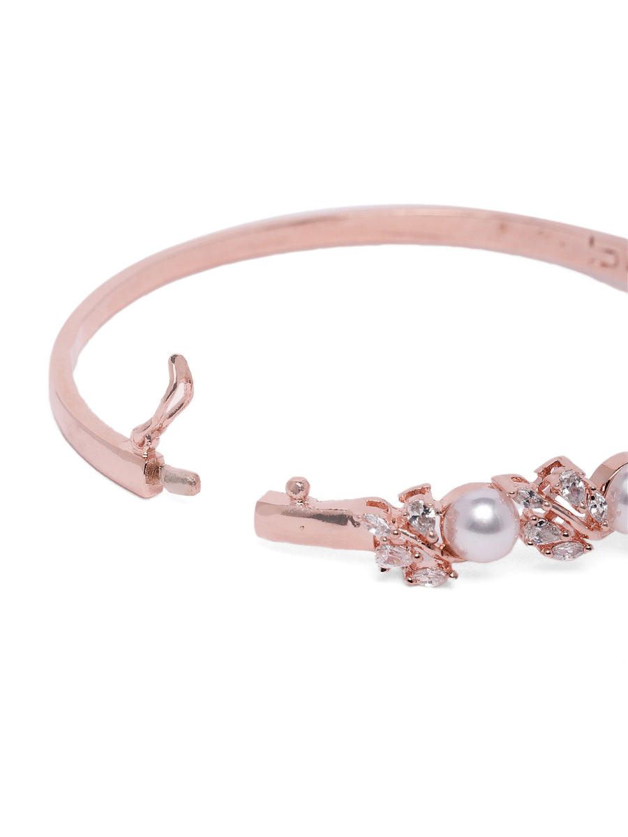 Lustrous Pearl & Crystal Fusion Kada