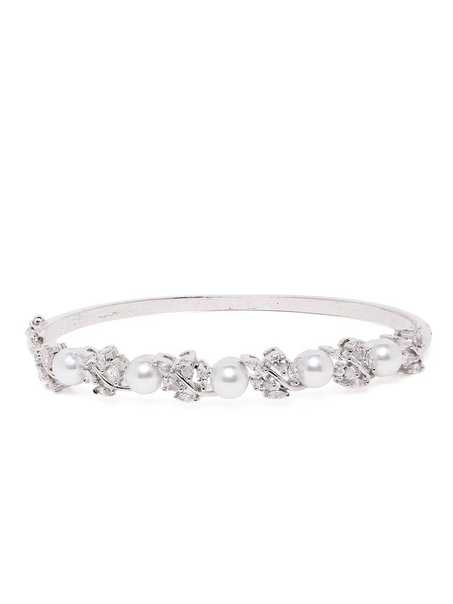 Lustrous Pearl & Crystal Fusion Kada