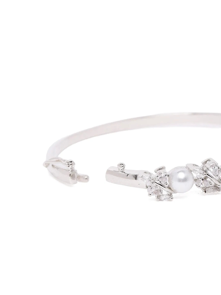 Lustrous Pearl & Crystal Fusion Kada