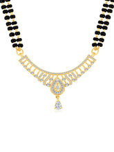 Glittering Rose Gold CZ Mangalsutra Set