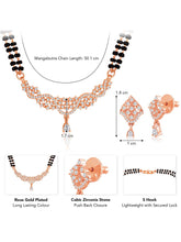 Rose Gold Glitz CZ Mangalsutra set