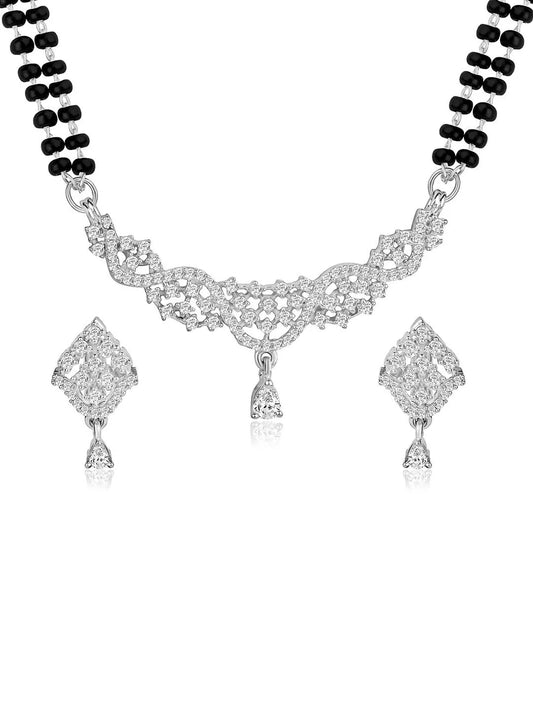 CZ Mangalsutra Set | Elegant & Sparkling Designs by Peora

