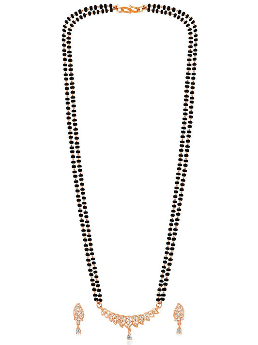 CZ Shimmering Mangalsutra Set | Elegant Sparkle by Peora

