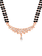 Shimmering Rose Gold CZ Mangalsutra set