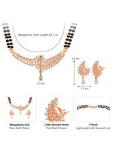 Classic Radiance Rose Gold CZ Mangalsutra set