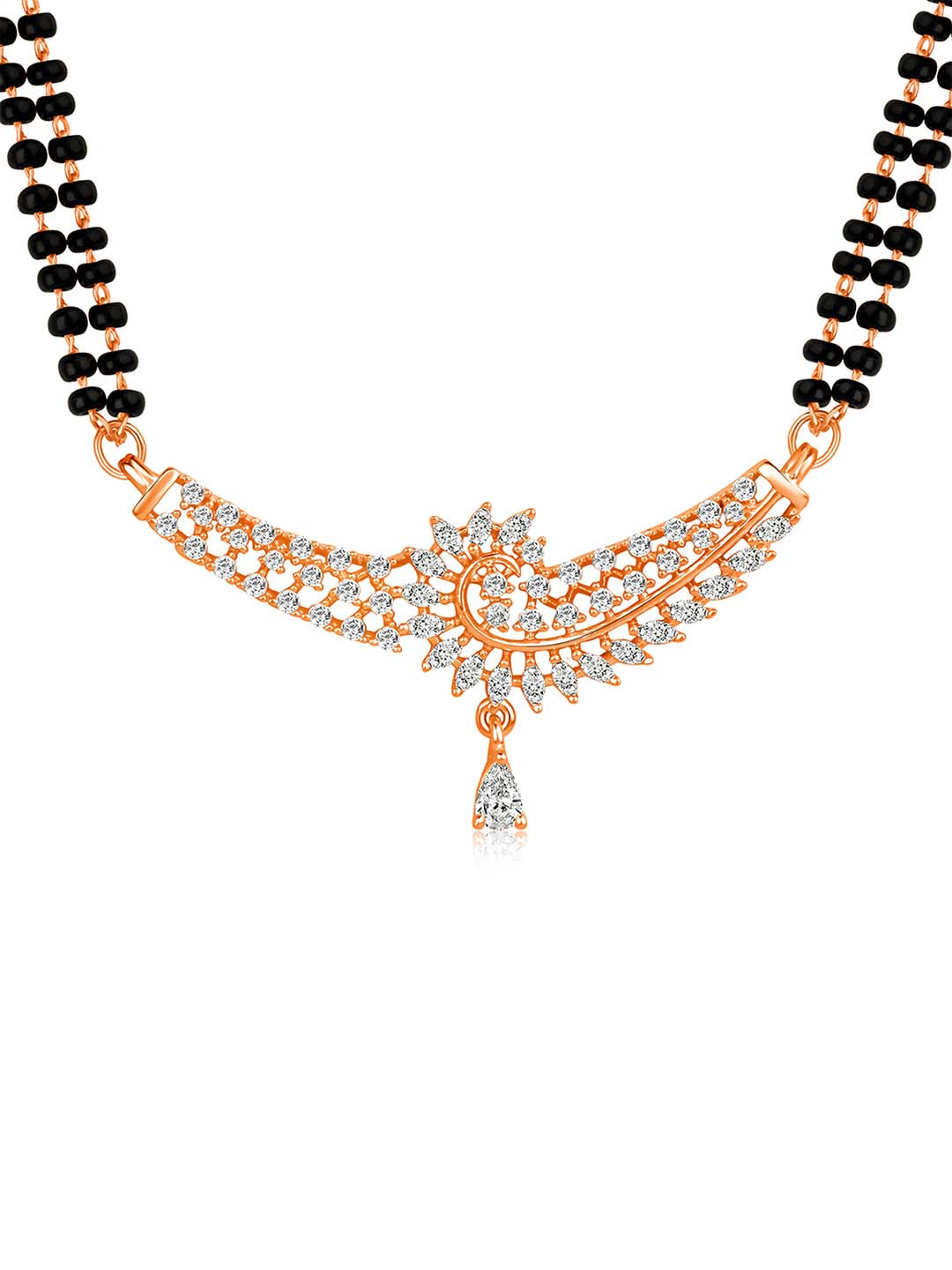 Classic Radiance Rose Gold CZ Mangalsutra set