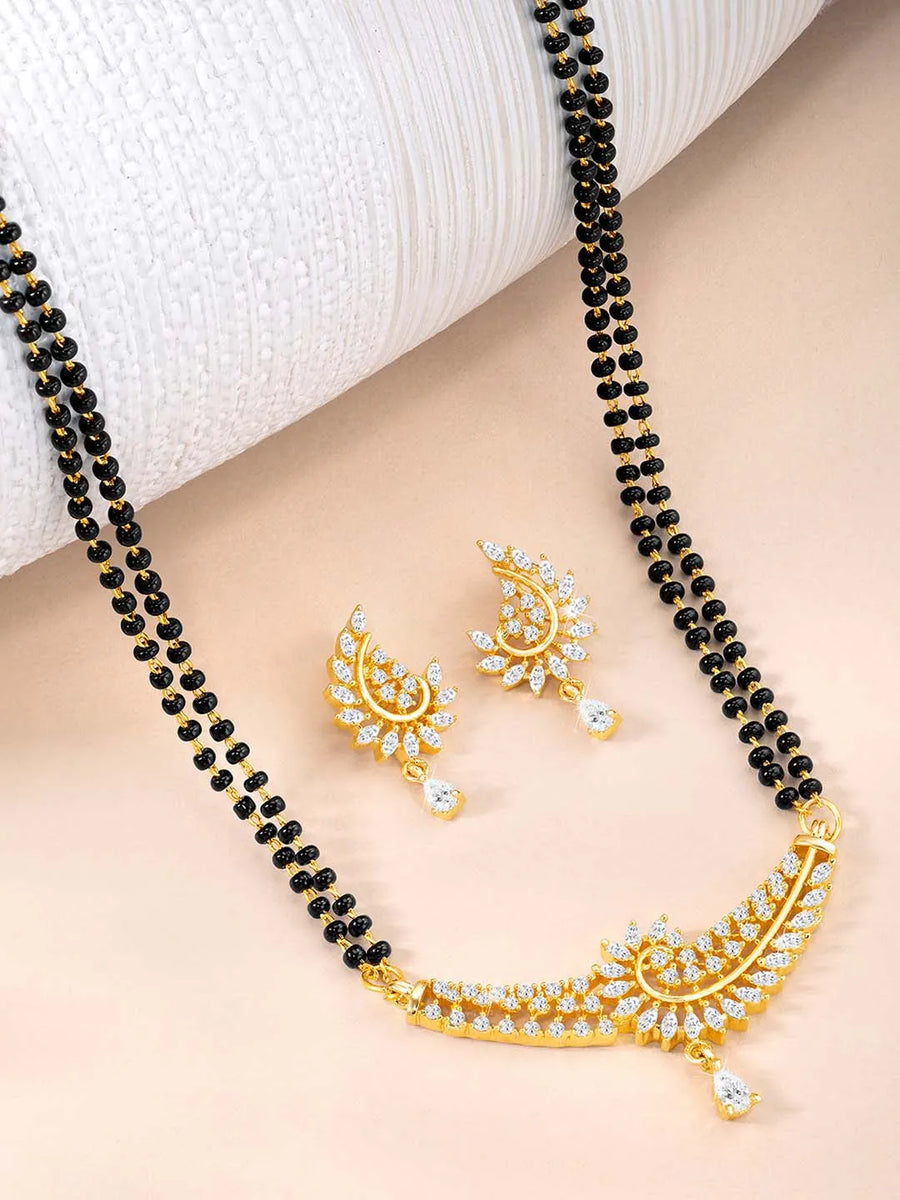 Radiance CZ Mangalsutra Set | Sparkling Elegance by Peora

