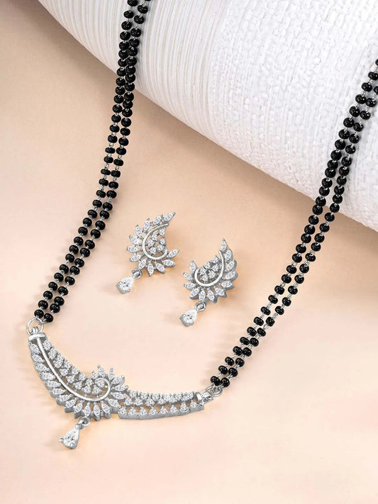 Radiance CZ Mangalsutra Set | Sparkling Elegance by Peora

