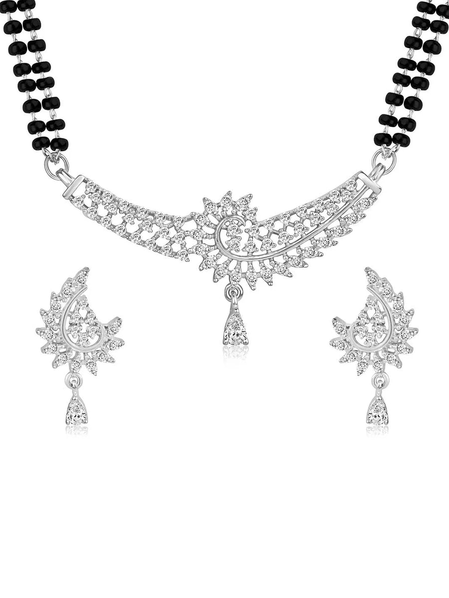 Radiance CZ Mangalsutra Set | Sparkling Elegance by Peora

