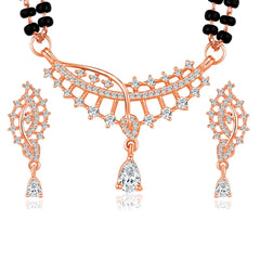 Chic Sparkle CZ Mangalsutra set - Rose Gold