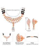 Chic Sparkle Rose Gold CZ Mangalsutra set