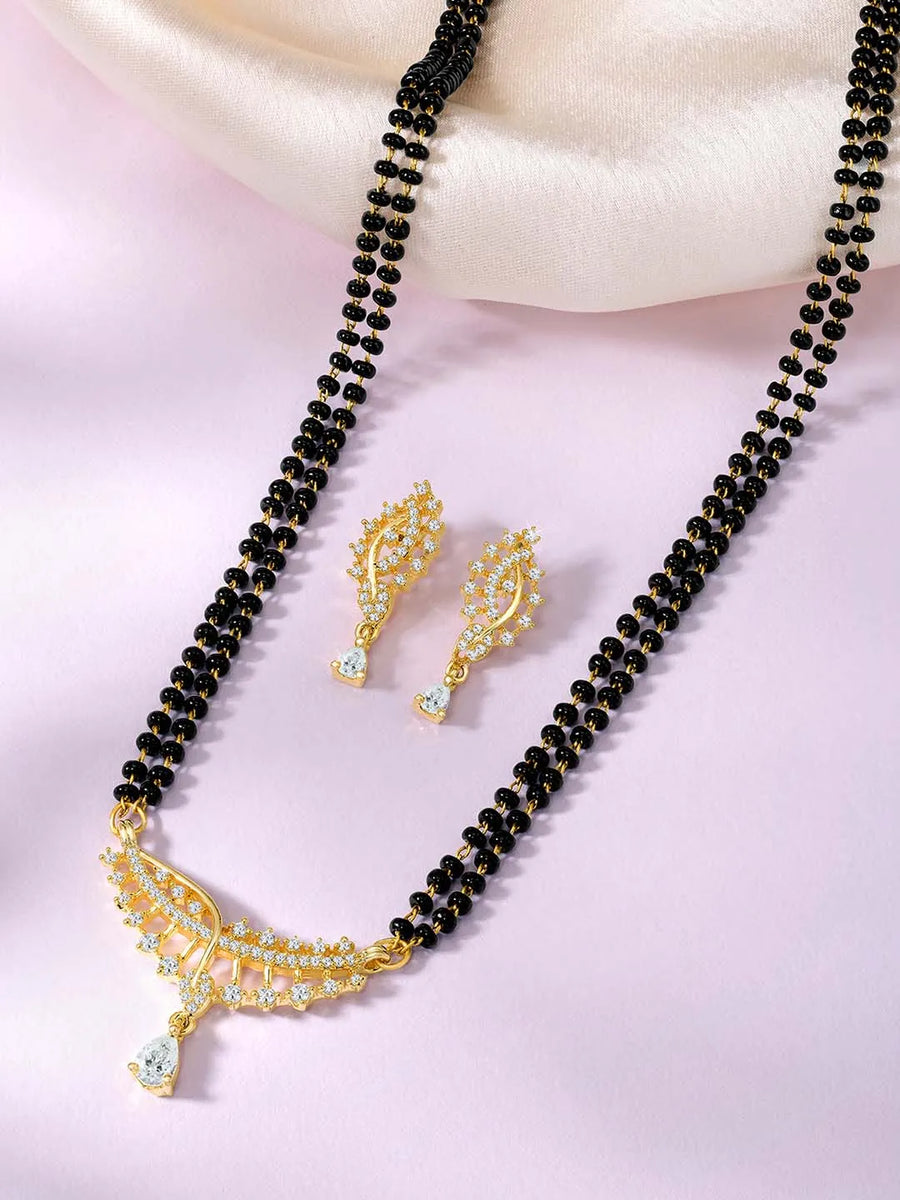 CZ Mangalsutra Set | Elegant Daily & Bridal Styles by Peora

