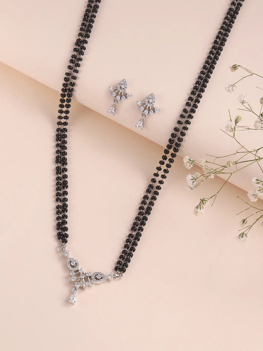 Stunning CZ Studded Mangalsutra Set