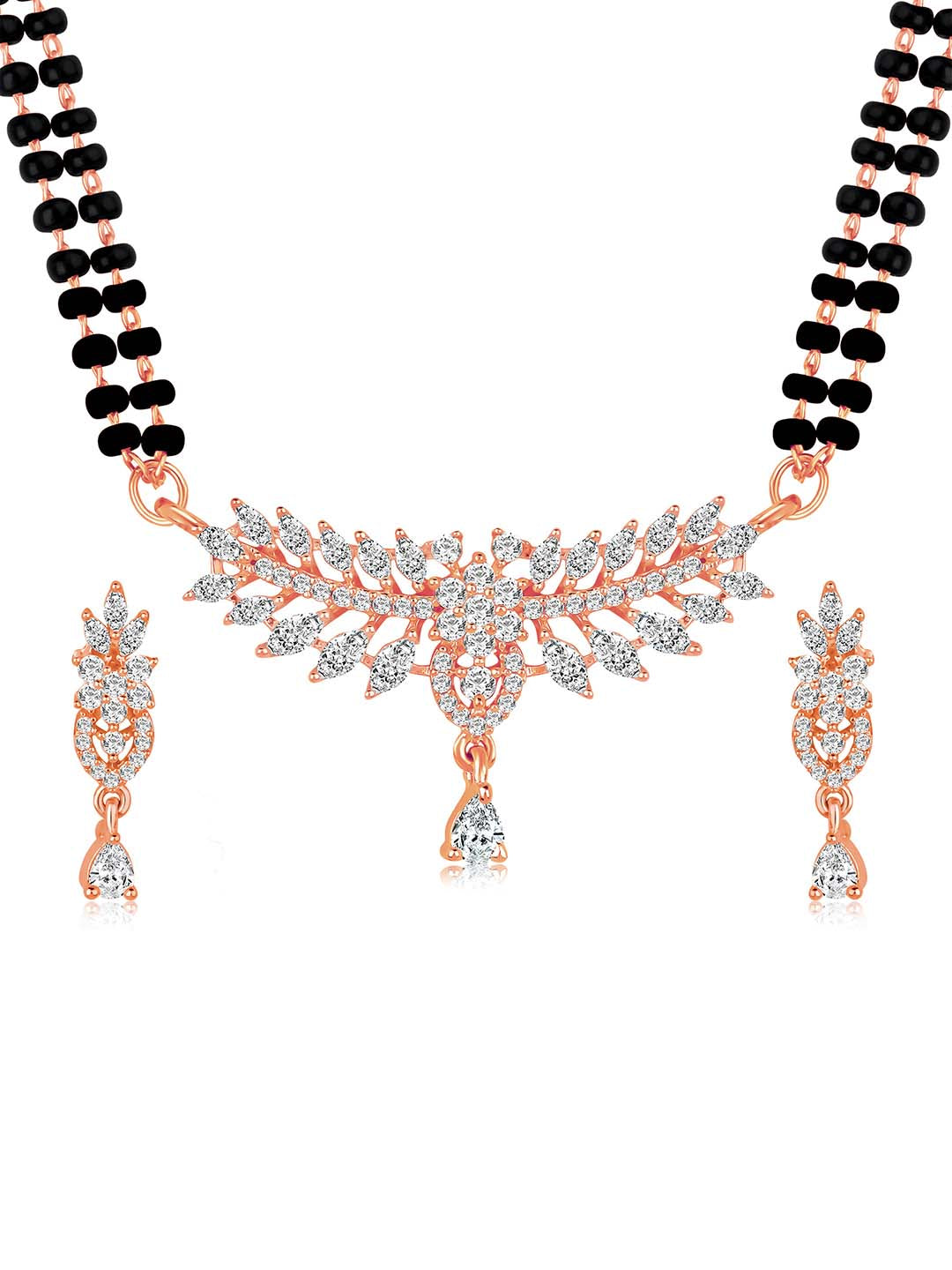 Timeless Shine Rose Gold CZ Mangalsutra Set