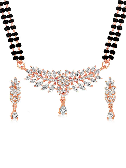 CZ Mangalsutra Set | Stylish & Sparkling Designs by Peora

