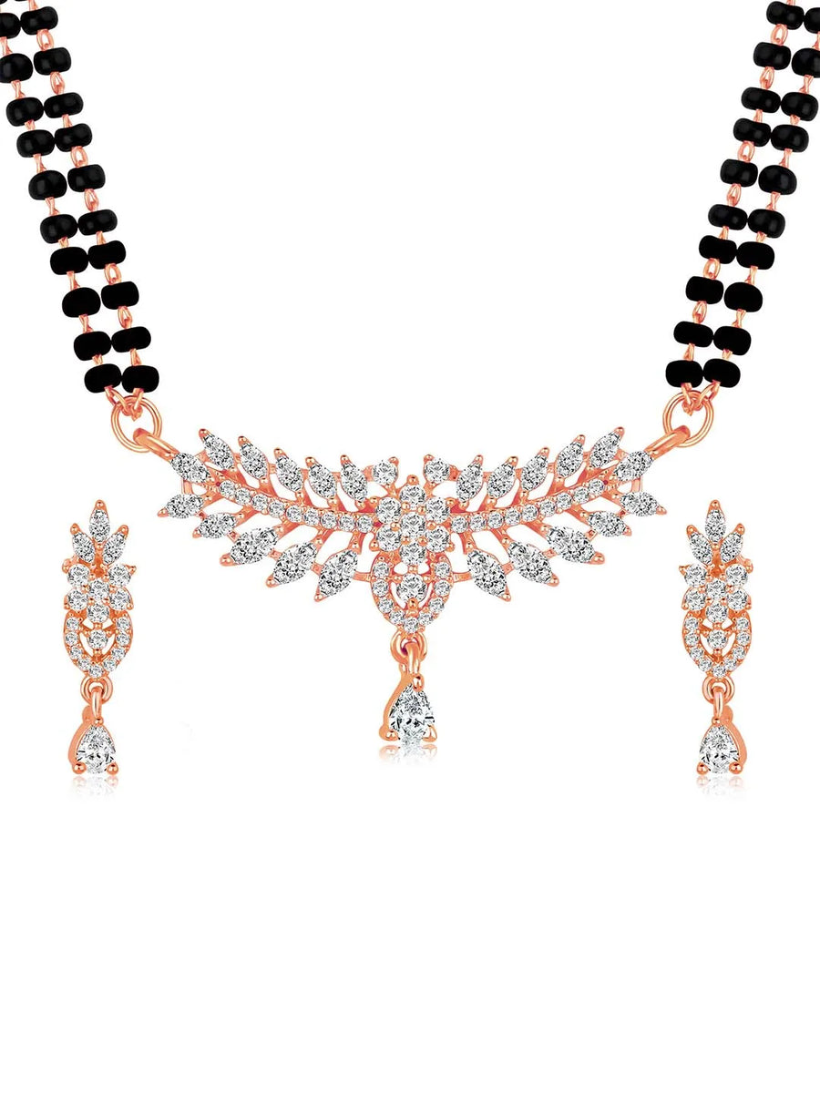 CZ Mangalsutra Set | Stylish & Sparkling Designs by Peora

