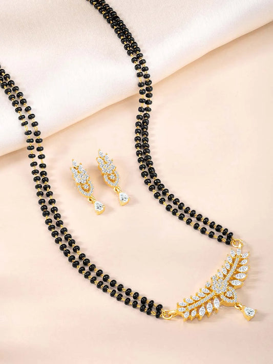 CZ Mangalsutra Set | Stylish & Sparkling Designs by Peora

