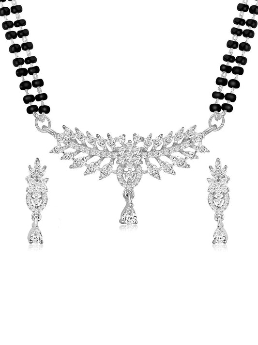 CZ Mangalsutra Set | Stylish & Sparkling Designs by Peora

