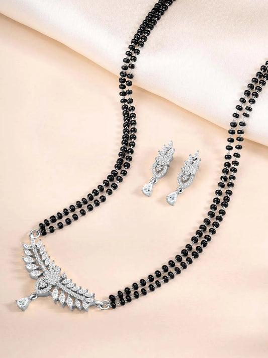 CZ Mangalsutra Set | Stylish & Sparkling Designs by Peora

