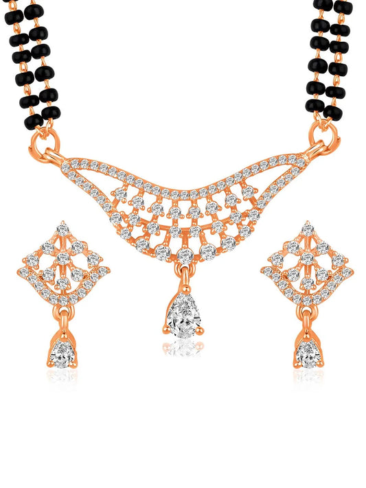 CZ Mangalsutra Set | Elegant Mangalsutra Designs by Peora


