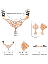 Chic Sparkle Rose Gold CZ Mangalsutra Set