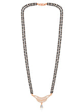 Chic Sparkle Rose Gold CZ Mangalsutra Set