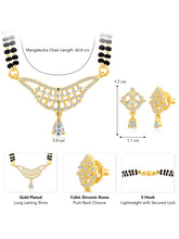 Chic Sparkle Rose Gold CZ Mangalsutra Set