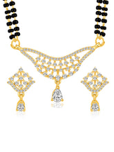 Chic Sparkle Rose Gold CZ Mangalsutra Set