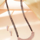 CZ Studded Black Bead Mangalsutra Set