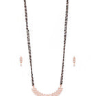 CZ Studded Black Bead Mangalsutra Set
