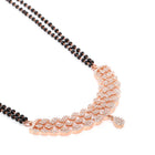 CZ Studded Black Bead Mangalsutra Set
