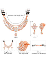 Shining Rose Gold CZ Mangalsutra Set