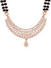 Shining Rose Gold CZ Mangalsutra Set