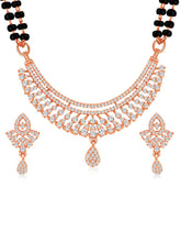 Shining Rose Gold CZ Mangalsutra Set