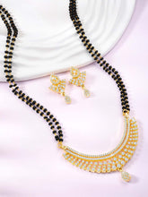 Shining Rose Gold CZ Mangalsutra Set