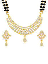 Shining Rose Gold CZ Mangalsutra Set