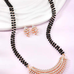 Charming Chic Glow CZ Mangalsutra - Rose Gold