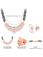 Chic Glow Rose Gold CZ Mangalsutra