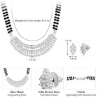 Charming Chic Glow CZ Mangalsutra - Silver