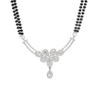 Floral Design Modern Mangalsutra Set - Silver