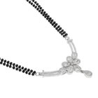 Floral Design Modern Mangalsutra Set - Silver