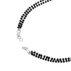 Floral Design Modern Mangalsutra Set - Silver