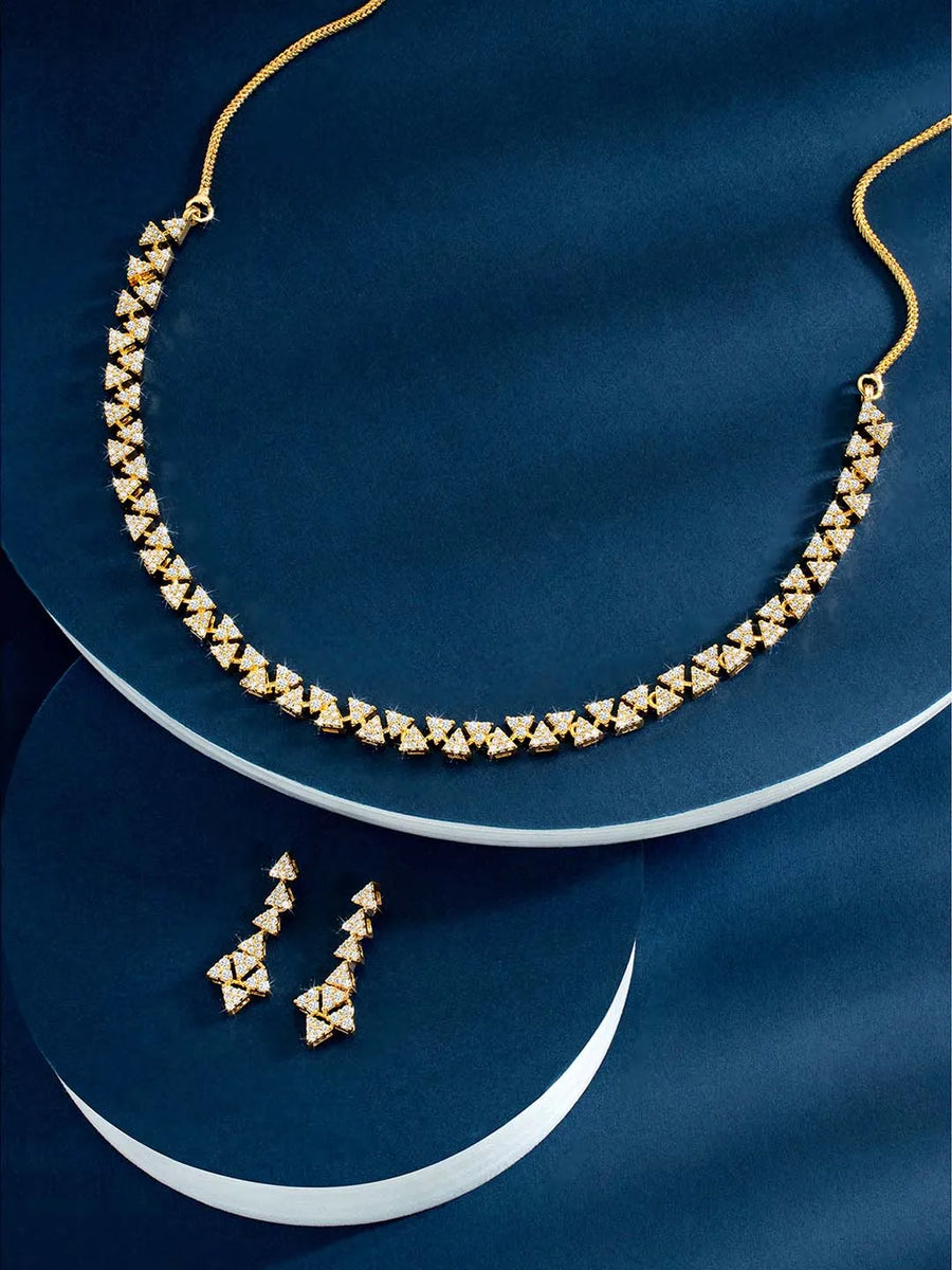 Chronicles CZ Necklace Set – Regal CZ Jewellery by Peora
