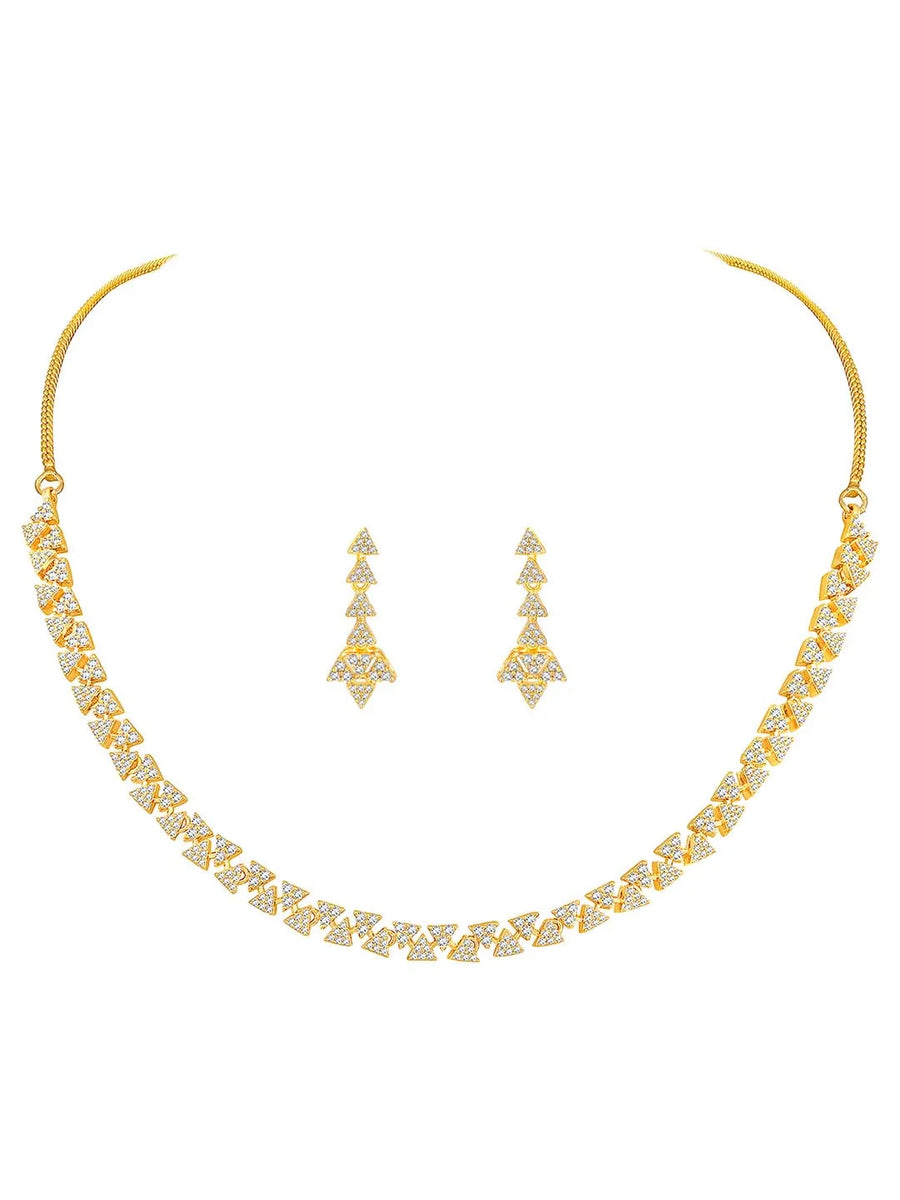 Chronicles CZ Necklace Set – Regal CZ Jewellery by Peora
