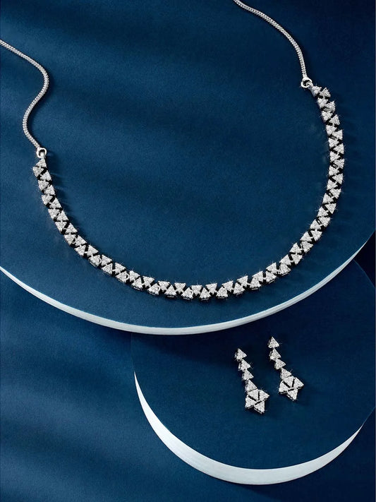 Chronicles CZ Necklace Set – Regal CZ Jewellery by Peora
