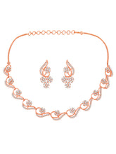 CZ Blossom Ballet Floral Necklace Set