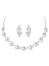 CZ Blossom Ballet Floral Necklace Set